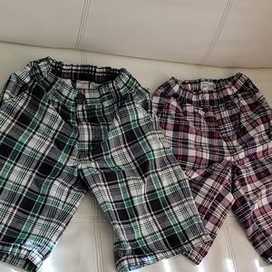 Plaid boy's shorts 2 pcs size 10 Gymboree/C-Place